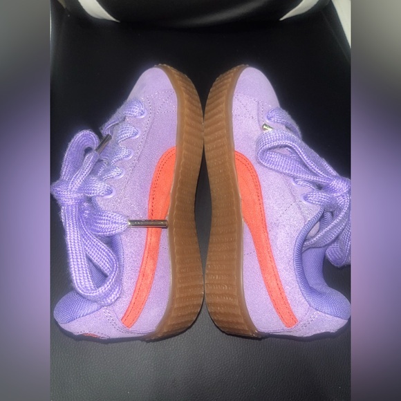 Puma X Fenty Big Kids Creeper Phatty Jr Athletic Sneakers Purple Leather Size 1C - Picture 6 of 8